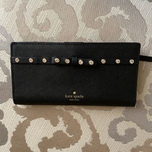 Kate Spade Stacy Laurel Way wallet Black Jeweled